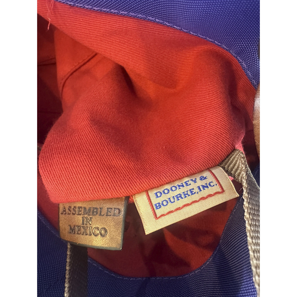 Dooney & Bourke Nylon Shopper Tote Bag Purple HTF Rare Color Large Shoulder Bag - Picture 9 of 15